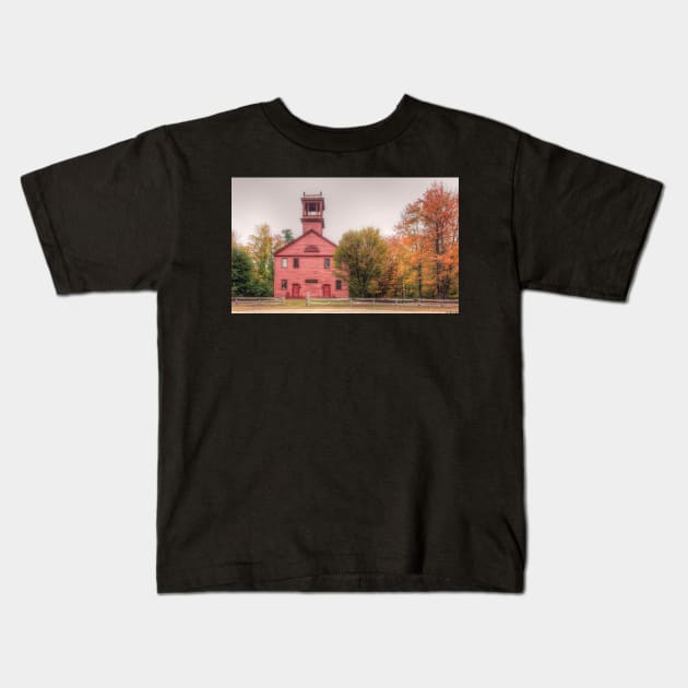 Old Red Church Autumn Kids T-Shirt by BeanME